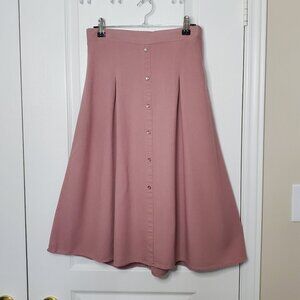 Vero Moda A-Line Midi Skirt Pink Size XS